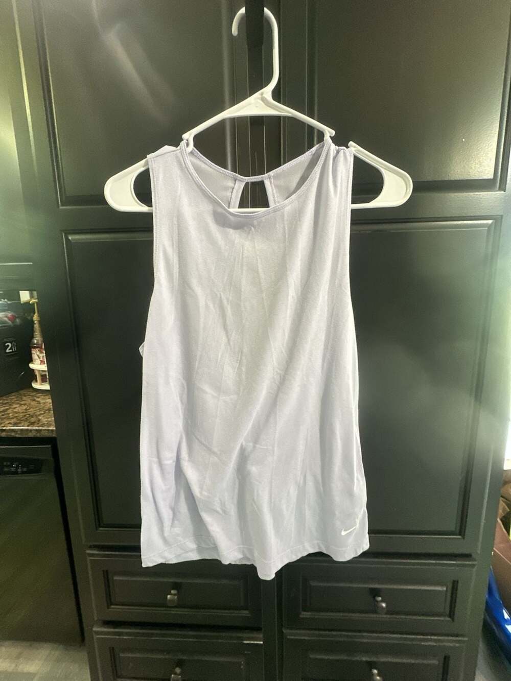 Nike Dri-FIT Womens Open Back Studio Training Tank Top Light Purple#618